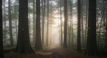 Obraz premium Misty forest path (2)