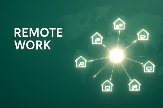Networked Home Offices for Remote Work Connectivity and Distributed Team Collaboration