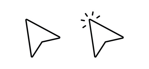 Cursor Click icon vector, pointer arrow icon