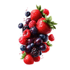 Obraz premium A vibrant cluster of assorted berries