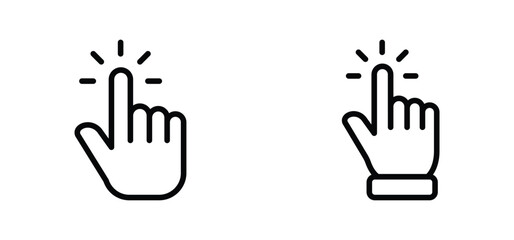 hand clicks icon. pointer icon vectors