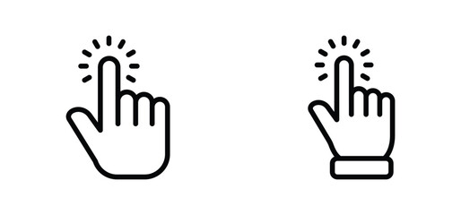 hand clicks icon. pointer icon vectors