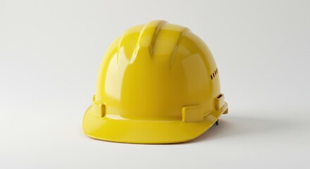 Bright Yellow Safety Helmet