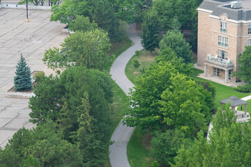 Walking on a path in the park