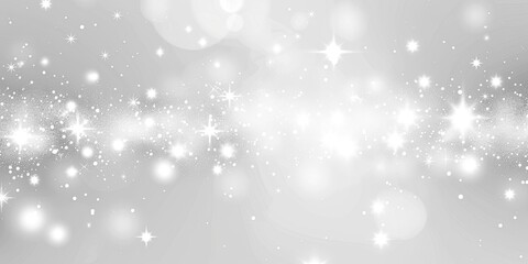 Silver sparkle background; light bokeh; festive design; website header