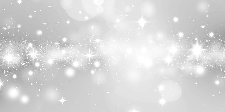 Silver sparkle background; light bokeh; festive design; website header