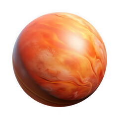 Fototapeta premium Swirling orange and yellow planet space celestial isolated on a transparent background