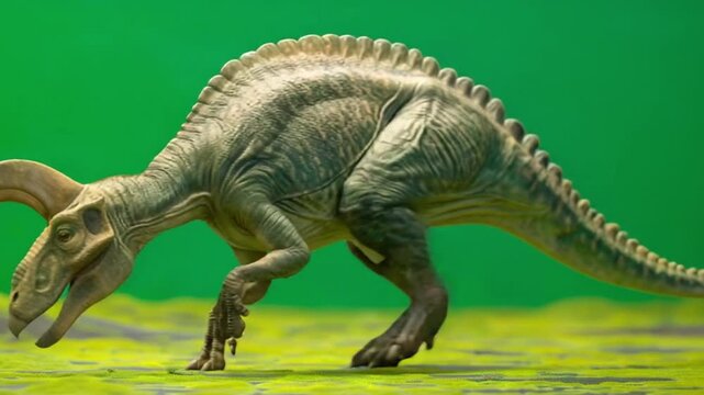 parasaurolophus with curved head green screen 4K Videos