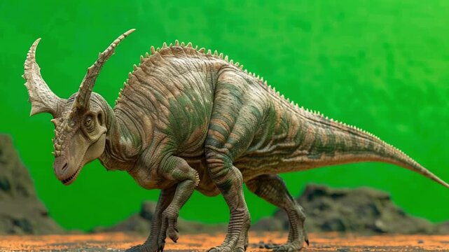 parasaurolophus with curved head green screen 4K Videos