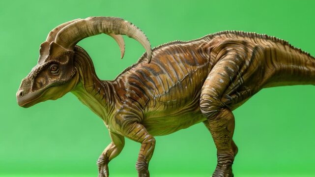 parasaurolophus with curved head green screen 4K Videos