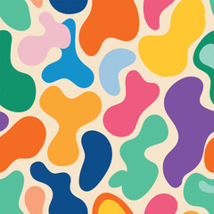 seamless pattern with colorful cats