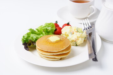パンケーキ朝食