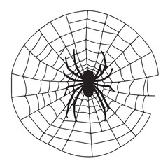 Obraz premium Spider Web Doodle for Halloween Design