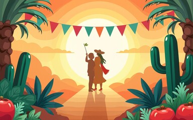 vector graphic of mexican independence day good for mexican independence day celebration. flat design. flyer design.flat illustration. High quality