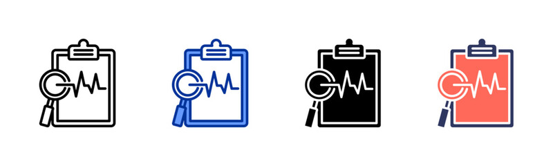 Diagnostics icon sheet multiple style collection
