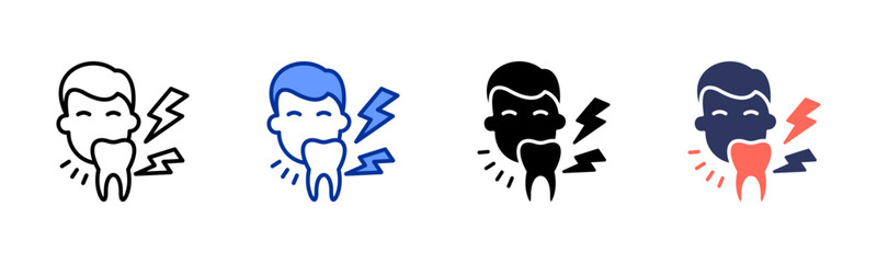 Tooth Pain icon sheet multiple style collection