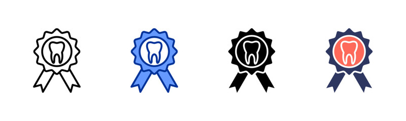 Dental Certificate icon sheet multiple style collection