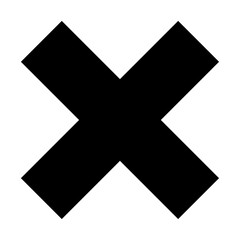 black cross mark