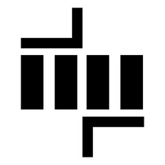 zebra cross flat icon 