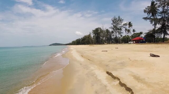 Besut, Terengganu, July 10, 2018 Forward view of the beach on a sunny day.
