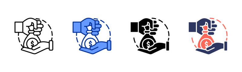 Corruption icon sheet multiple style collection