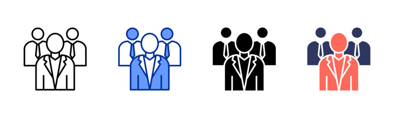 Executive icon sheet multiple style collection