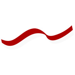 Celebration Ribbon with Indonesia Flag Colors
