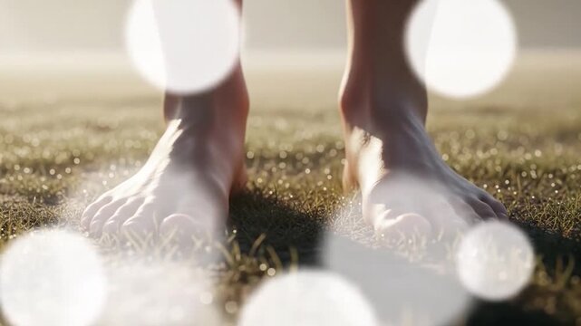 Barefoot Connection with Nature's Embrace