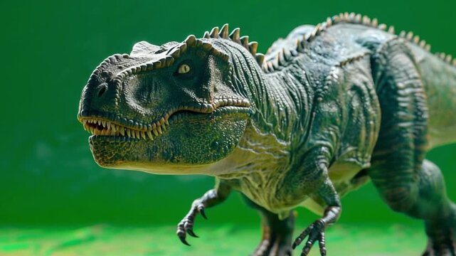 giganotosaurus roaring aggressive on green screen 4K Videos
