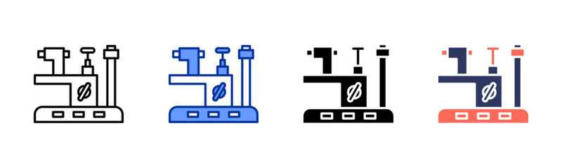 Spectrometer icon sheet multiple style collection