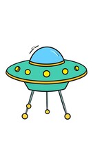 Obraz premium Cartoon UFO