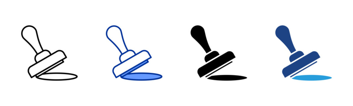 Rubber Stamp icon sheet multiple style collection