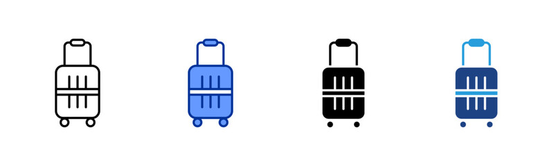 Suitcase icon sheet multiple style collection