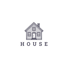 House logo style icon design template vector illustration 