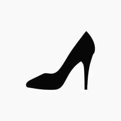Minimalist High-Heeled Shoe Silhouette &ndash; Elegant Fashion Icon