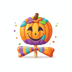 Kawaii Halloween Candy with Smiley Face