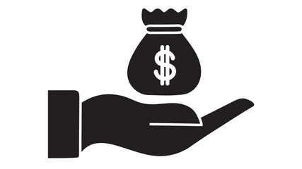 Hand Holding Money and Financial Investment Icon
