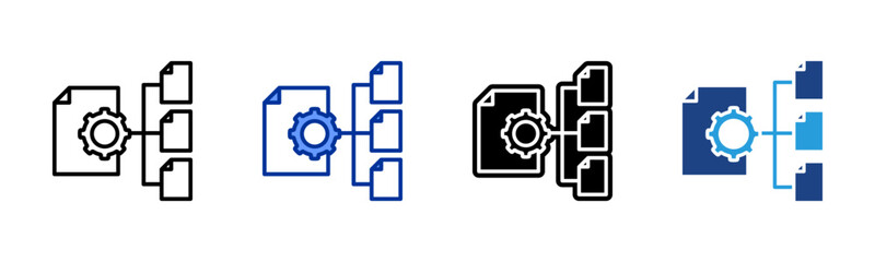 Project Plan icon sheet multiple style collection