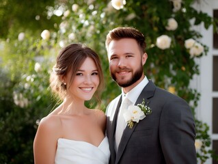 Elegant Vintage Wedding Portrait