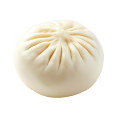 Steamed pork bun isolated on transparent background