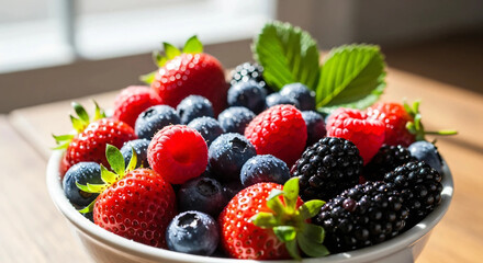 Fresh Berries in a Bowl