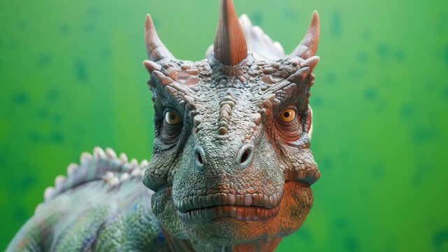 carnotaurus with short horns above on green screen 4K Videos