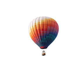 Fototapeta premium Colorful hot air balloon against a black background
