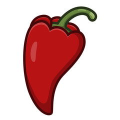 A Spicy Chili Illustration isolated on a white background