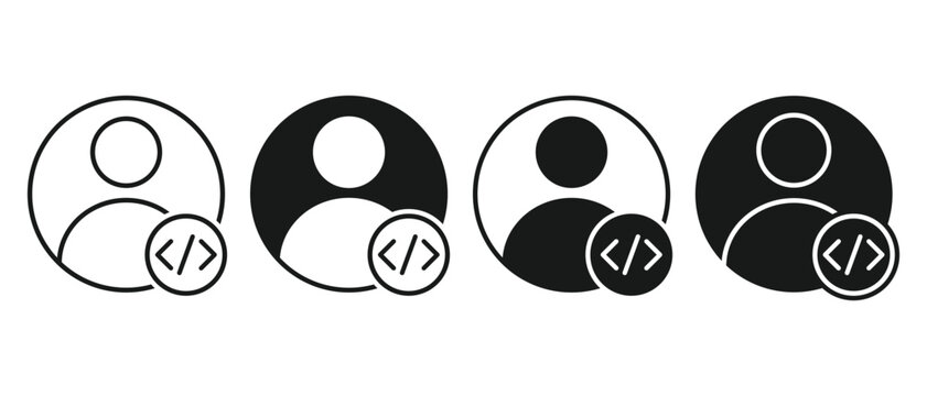 Coding profile icon. Illustration vector