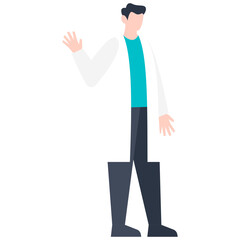 the doctor waved one hand