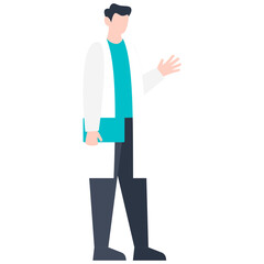 doctor carrying someone's health report while waving his hand