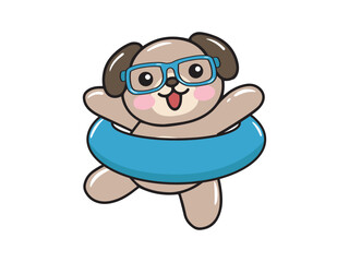 Dog Animal Cartoon Summer Day Background
