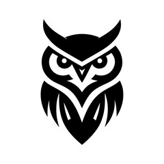 Minimalist Owl Silhouette Logo