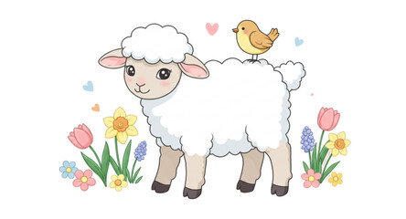 vector illustration of a sheep